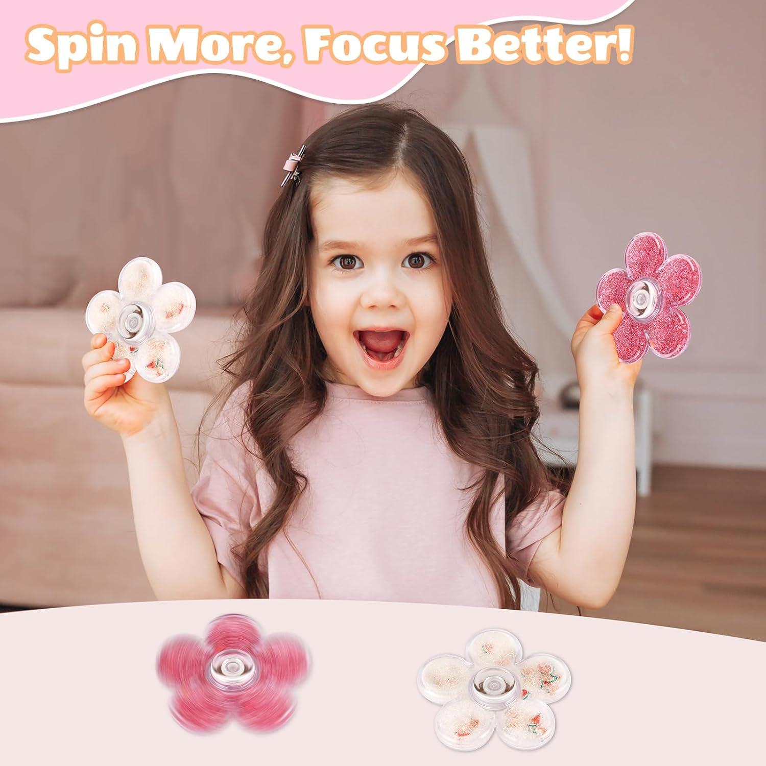 Paquete de 2 Fidget Spinners ZEZUCUN con Líquido Brillante