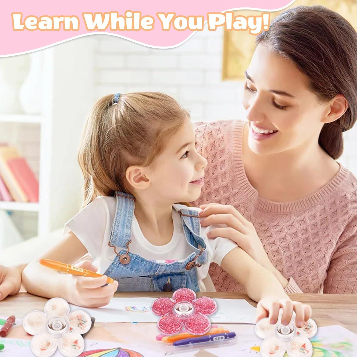 Paquete de 2 Fidget Spinners ZEZUCUN con Líquido Brillante