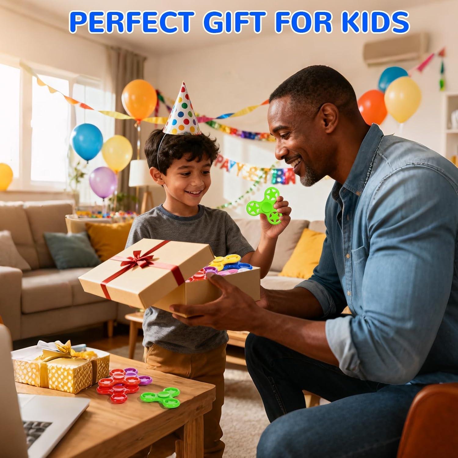 Paquete de 24 Juguetes Fidget Spinner SCIONE para Niños