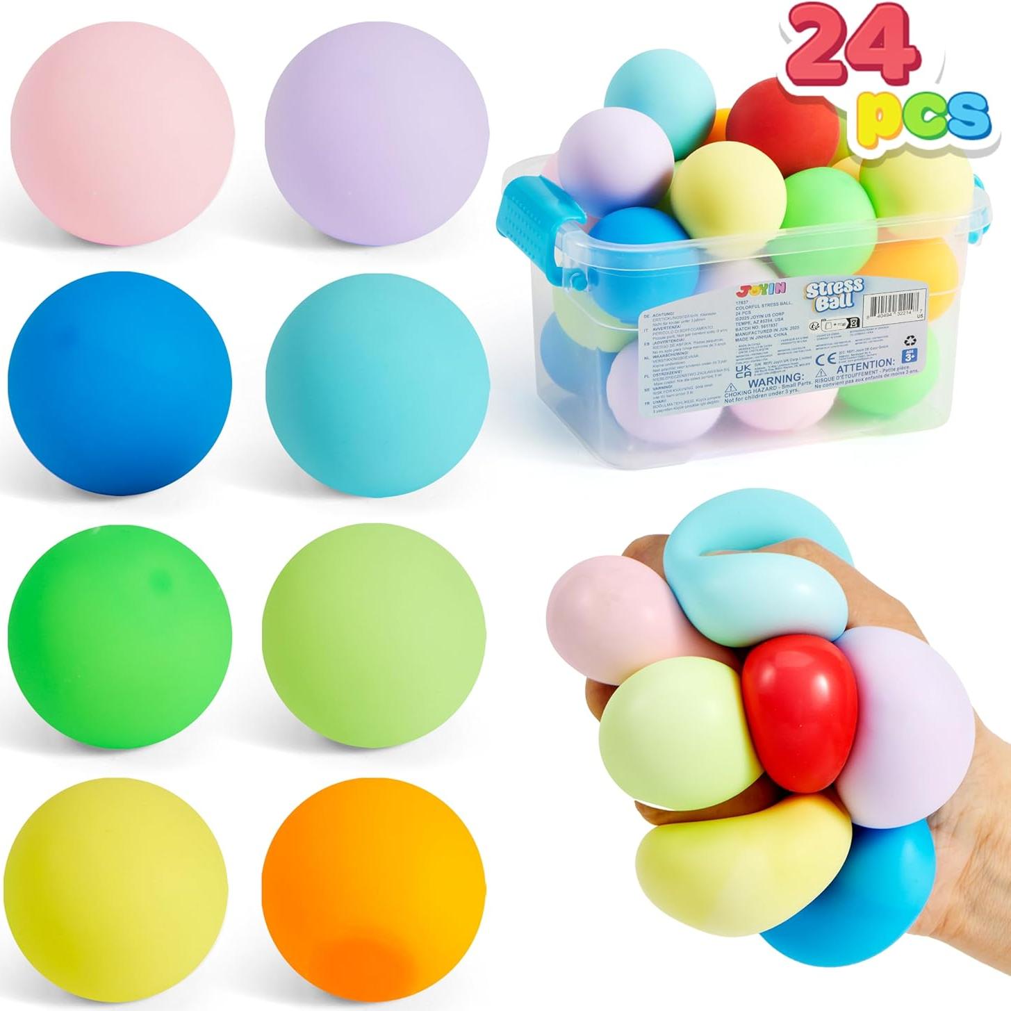 Paquete de 9 Pelotas Antiestrés Joyin 4.06 cm Terapia Mano