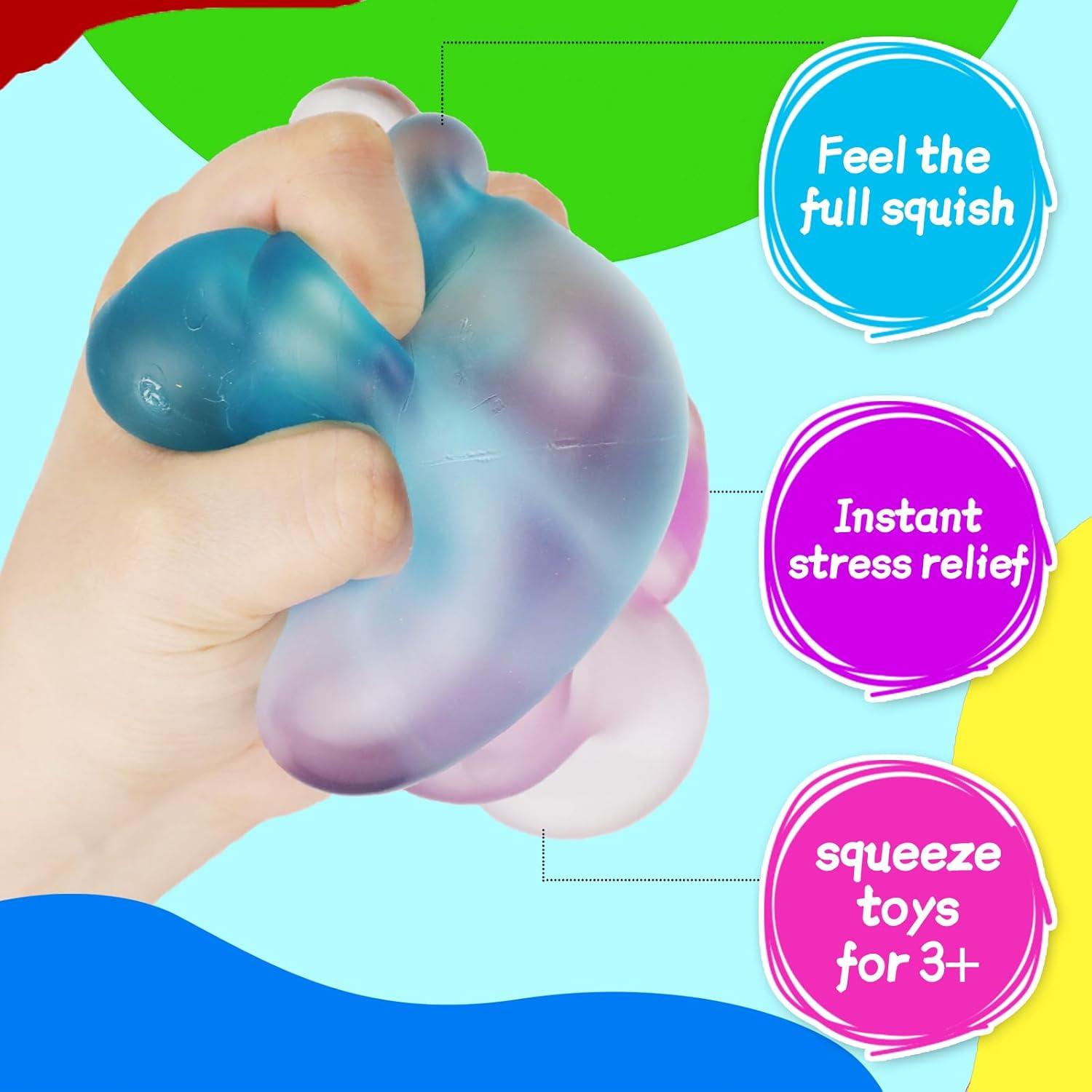 Set de 3 Cubos Antiestrés Gigantes Bitsfun 6 cm para Alivio