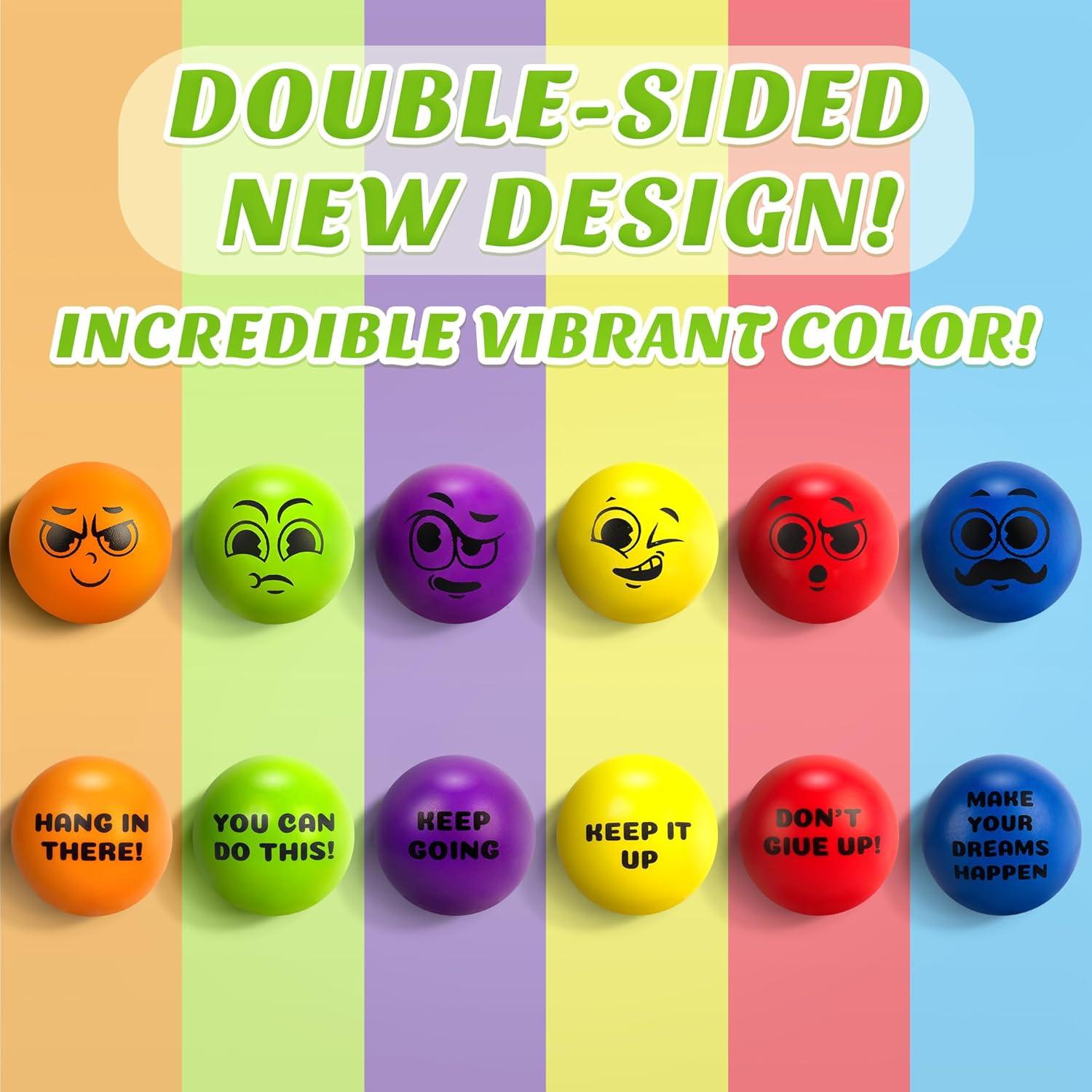 Set de 6 Pelotas de Estrés Motivacionales Homotte 6.3 cm