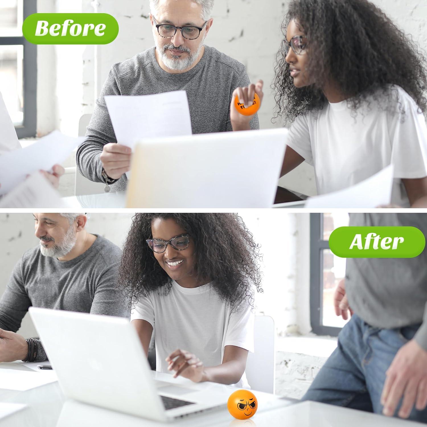 Set de 6 Pelotas de Estrés Motivacionales Homotte 6.3 cm