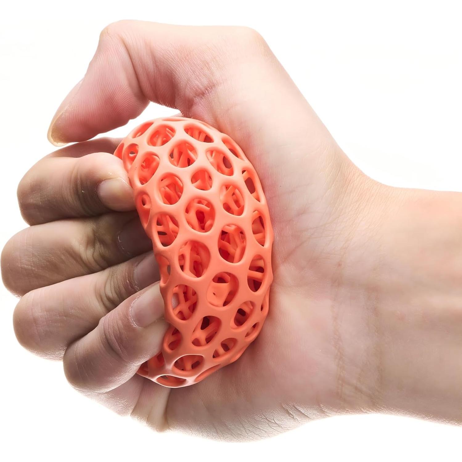 Pelota de Alivio de Estrés Almealyn Naranja 3D para Adultos