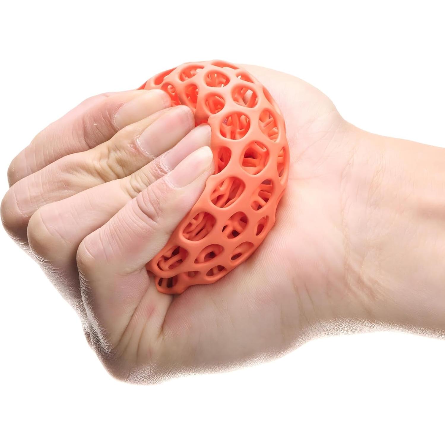 Pelota de Alivio de Estrés Almealyn Naranja 3D para Adultos