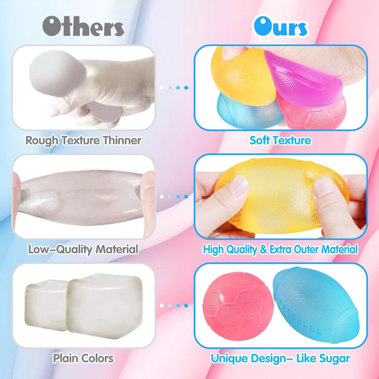 Pelotas Antiestrés Drephere - Paquete de 4 Juguetes Sensoriales