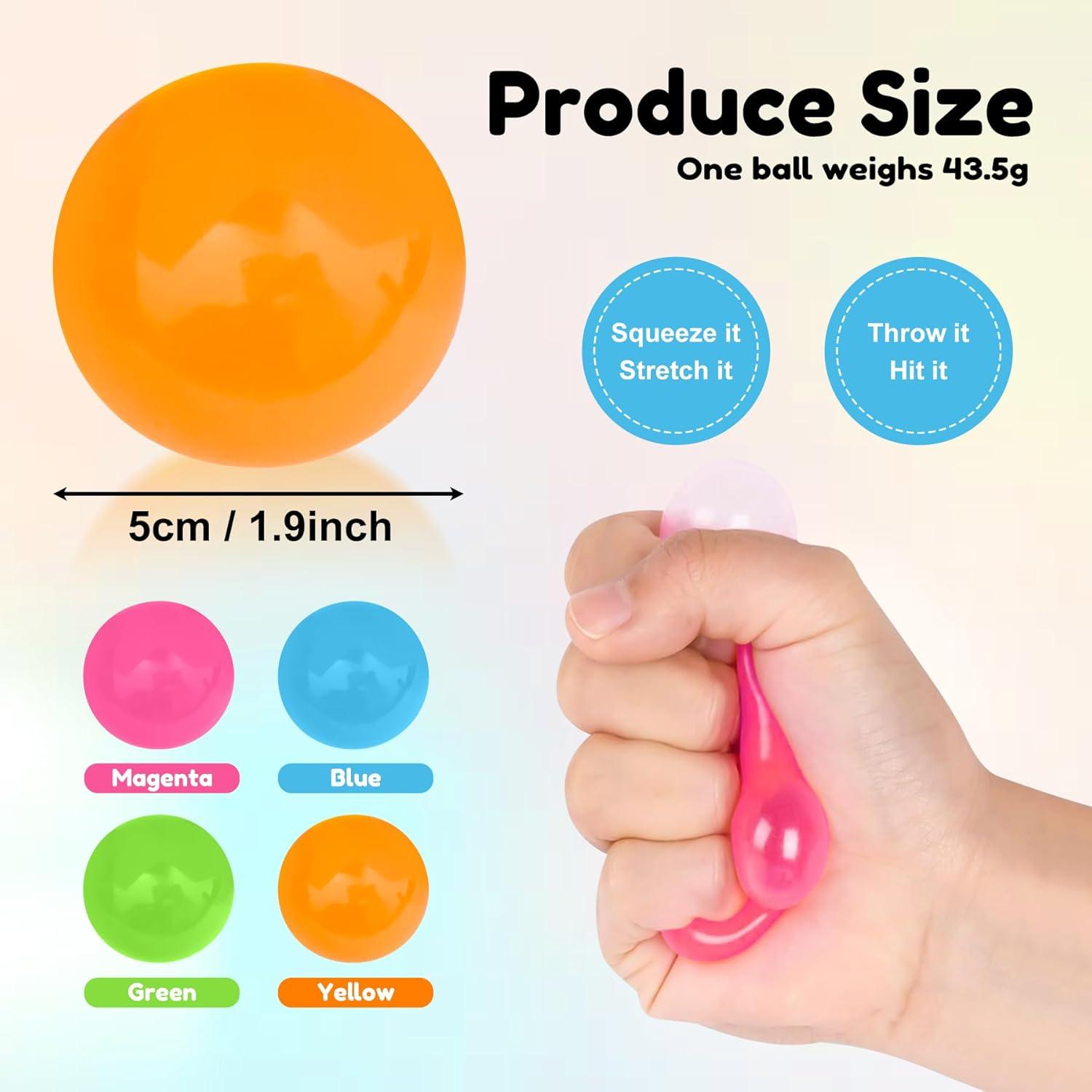 4 Pelotas Antiestrés Brillantes Chgfs - Juguetes Sensitivos