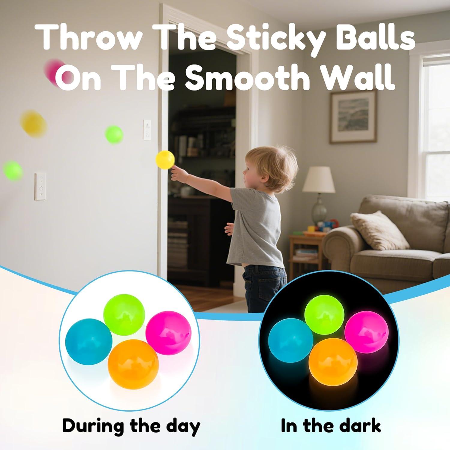 4 Pelotas Antiestrés Brillantes Chgfs - Juguetes Sensitivos