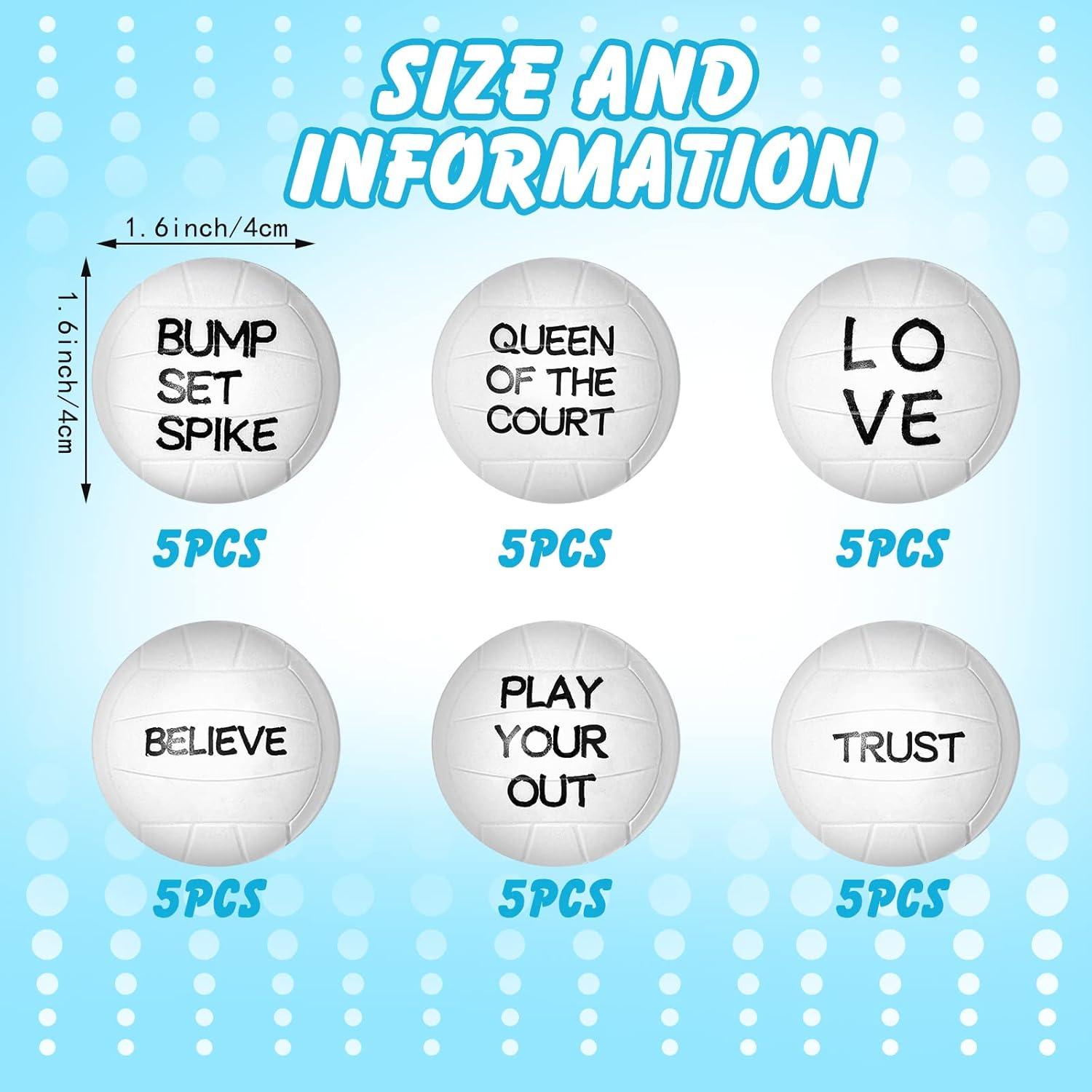 30 Mini Pelotas de Voleibol de Espuma Rtteri - Regalos y Decoración