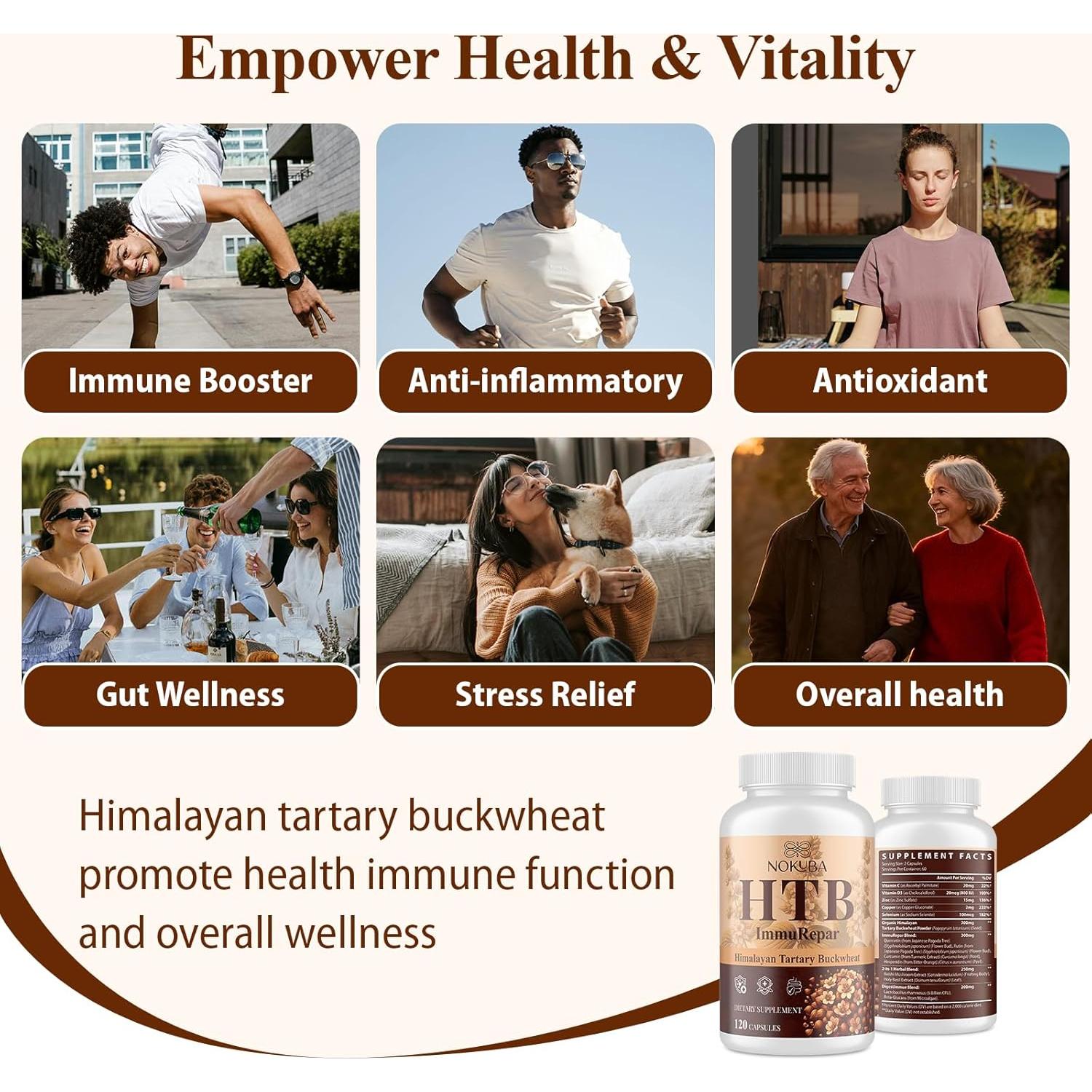 Suplemento Inmunológico Nokuba con Quercetina y Zinc - 120 Cápsulas