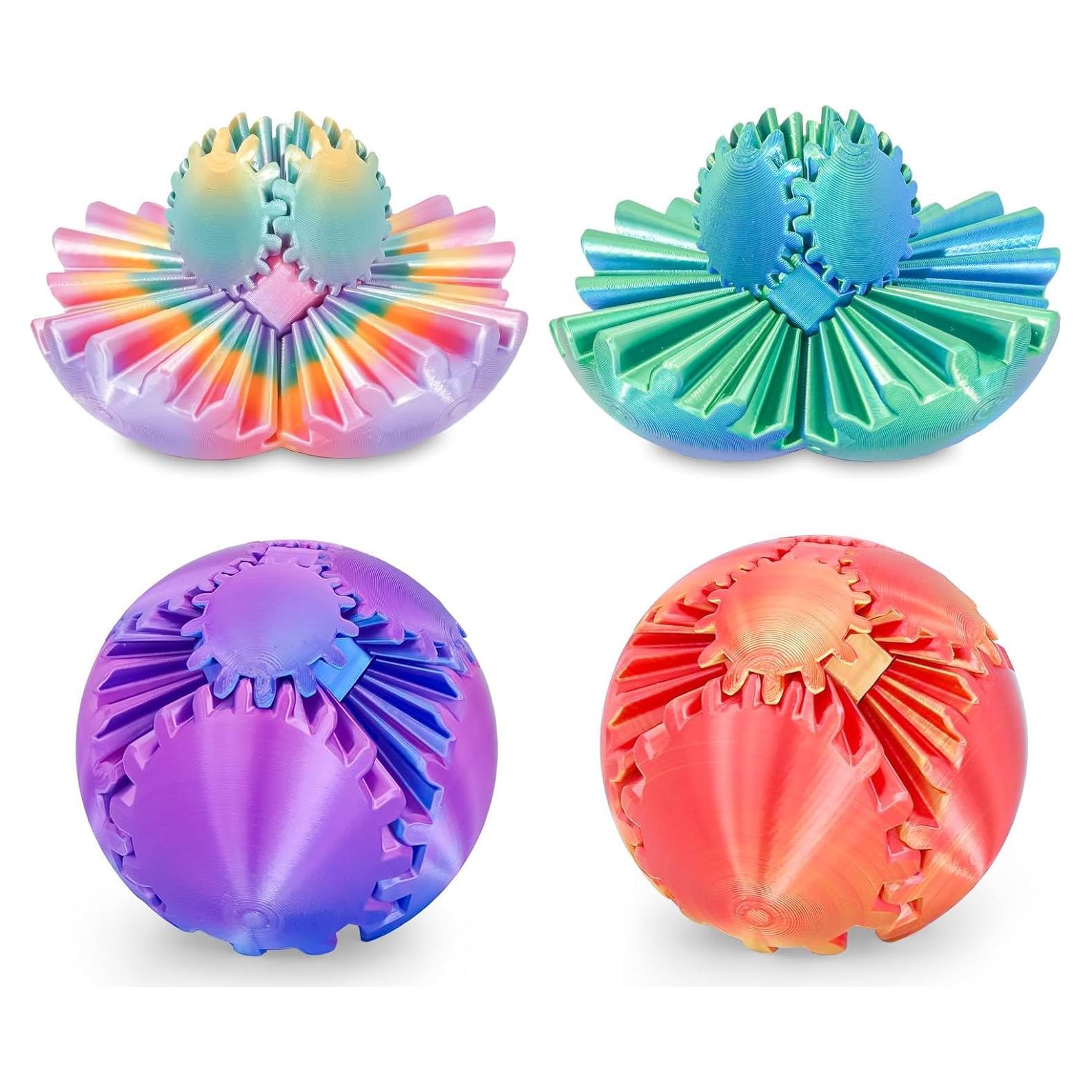 Set de 4 Juguetes Antiestrés Gear Ball Sybedu Multicolor