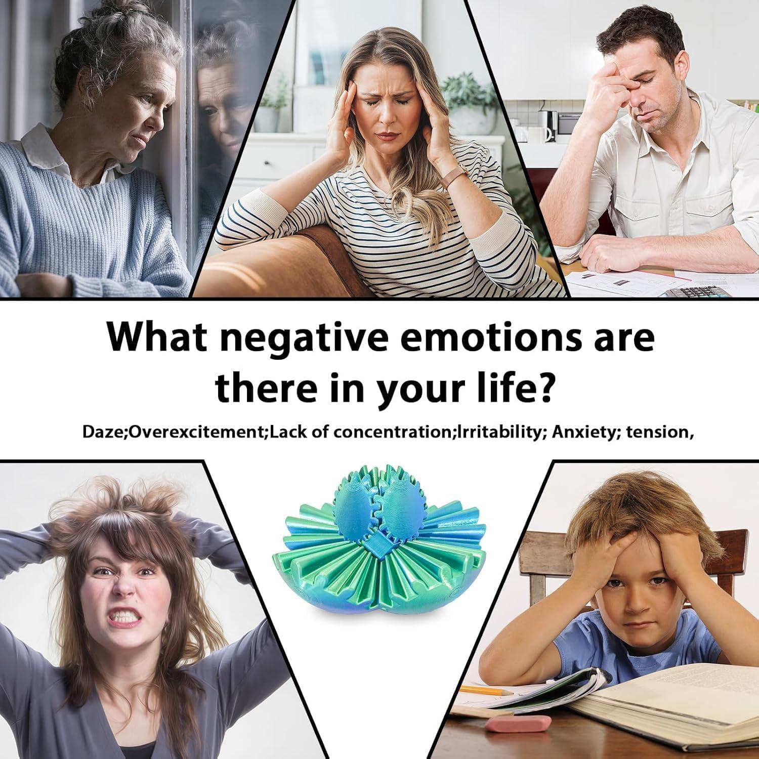 Set de 4 Juguetes Antiestrés Gear Ball Sybedu Multicolor