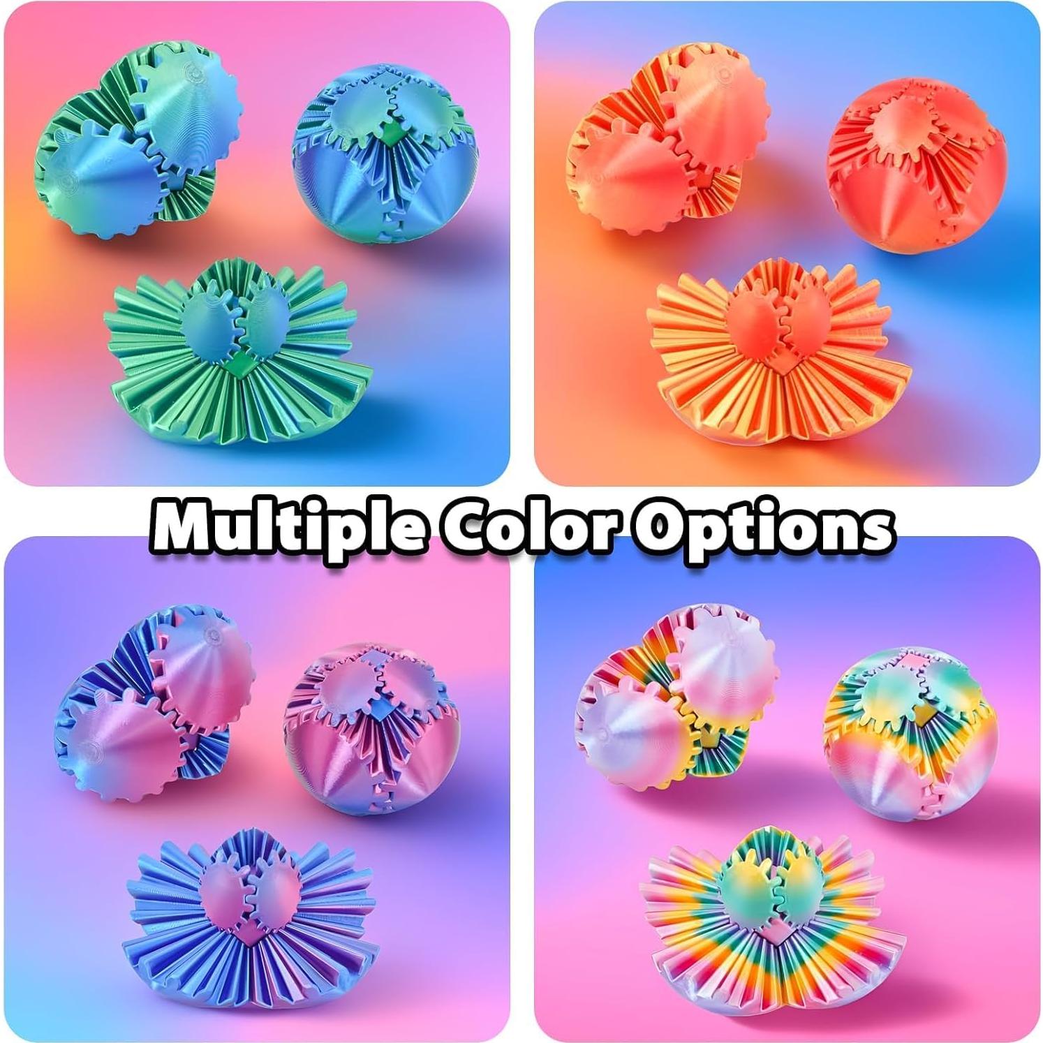 Set de 4 Juguetes Antiestrés Gear Ball Sybedu Multicolor