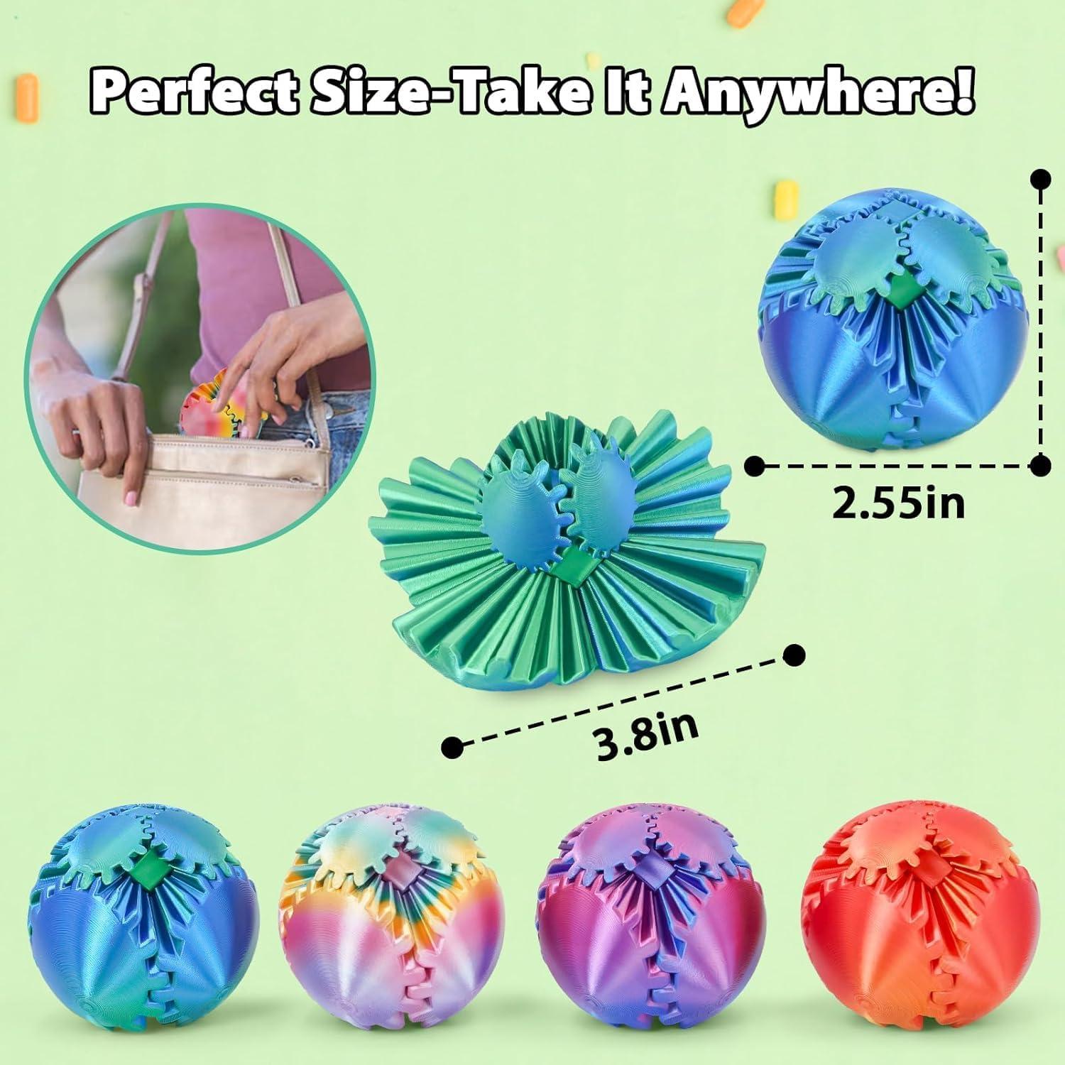 Set de 4 Juguetes Antiestrés Gear Ball Sybedu Multicolor