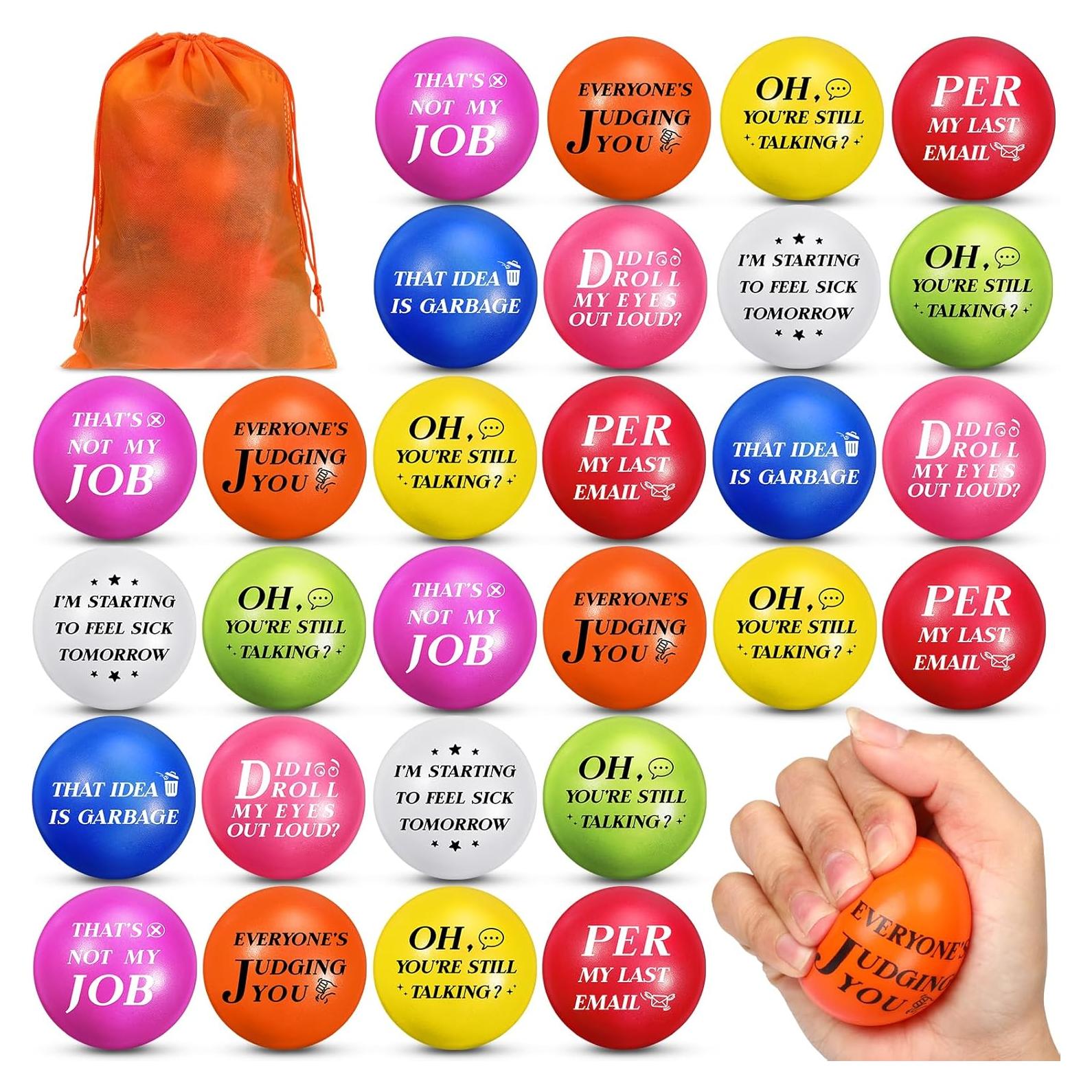 48 Pelotas de Estrés Motivacionales Syhood - 5 cm - 8 Colores