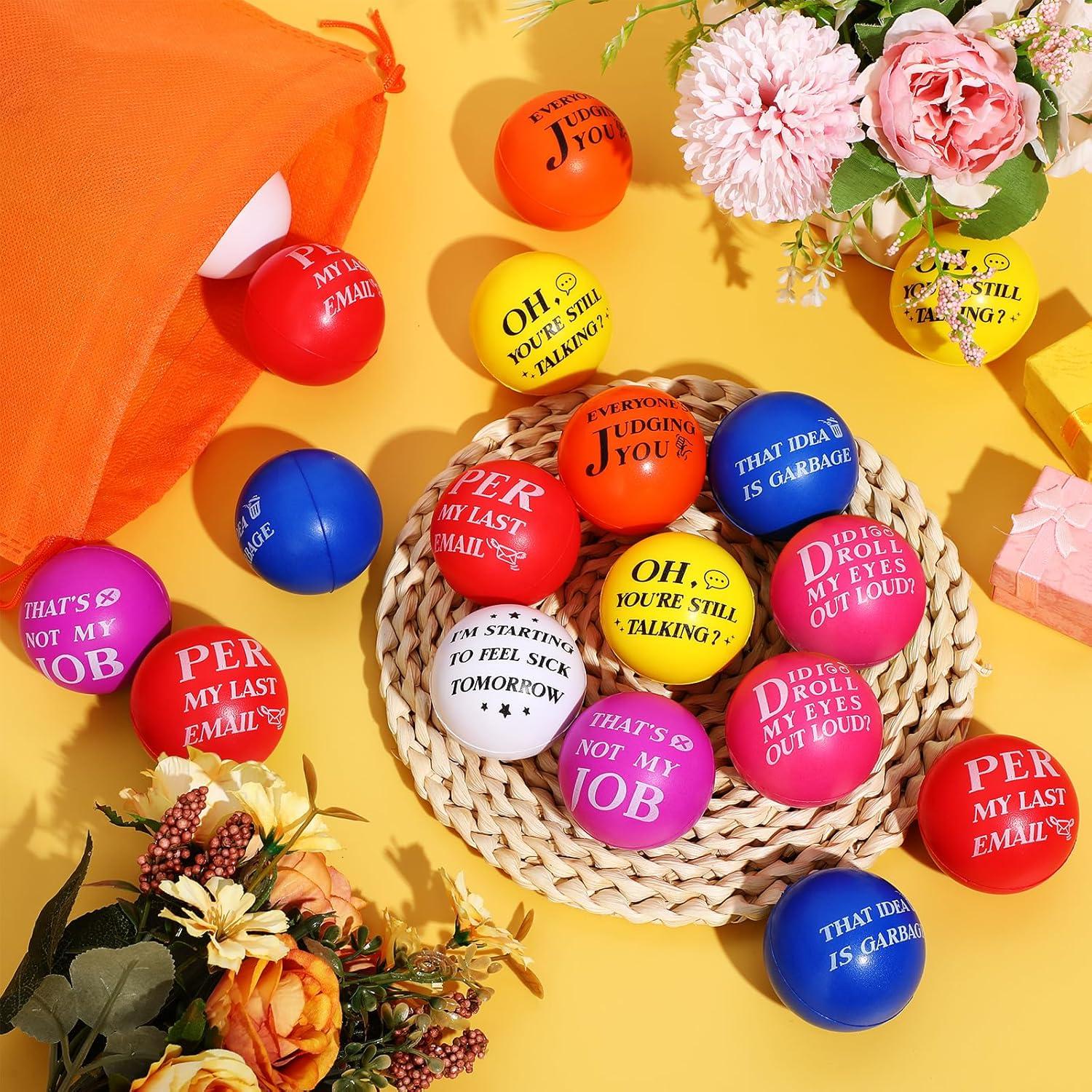 48 Pelotas de Estrés Motivacionales Syhood - 5 cm - 8 Colores