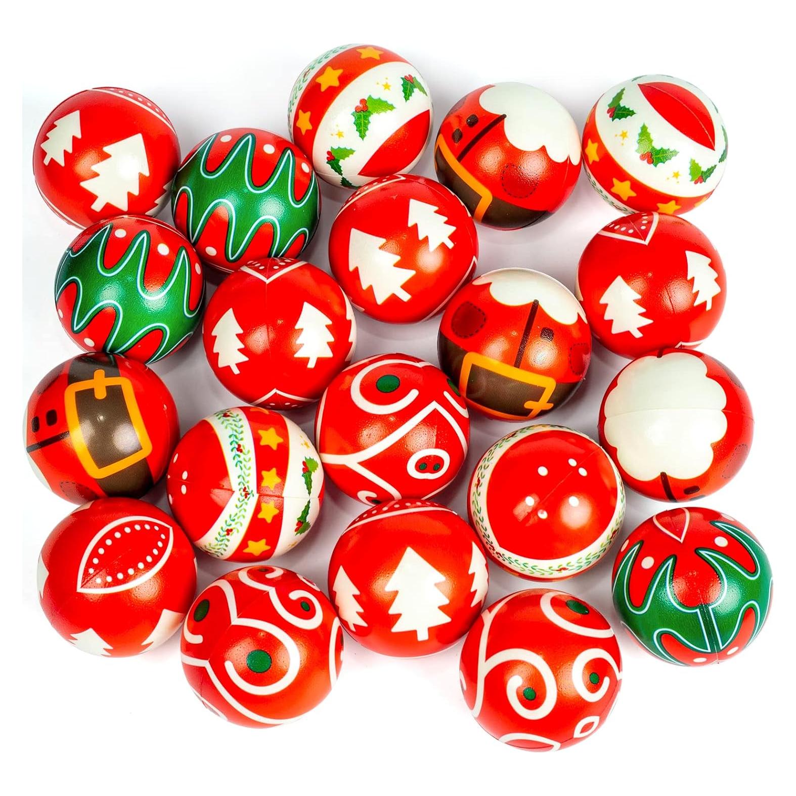20 Pelotas Antiestrés Navidad LOVESTOWN 6.35 cm Alivio Estrés