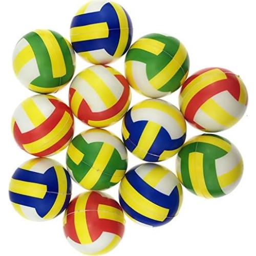 Pelotas de Estrés Mini Deportivas Akusety Voleibol - 12 Unidades