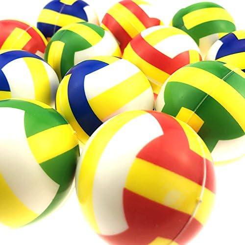 Pelotas de Estrés Mini Deportivas Akusety Voleibol - 12 Unidades