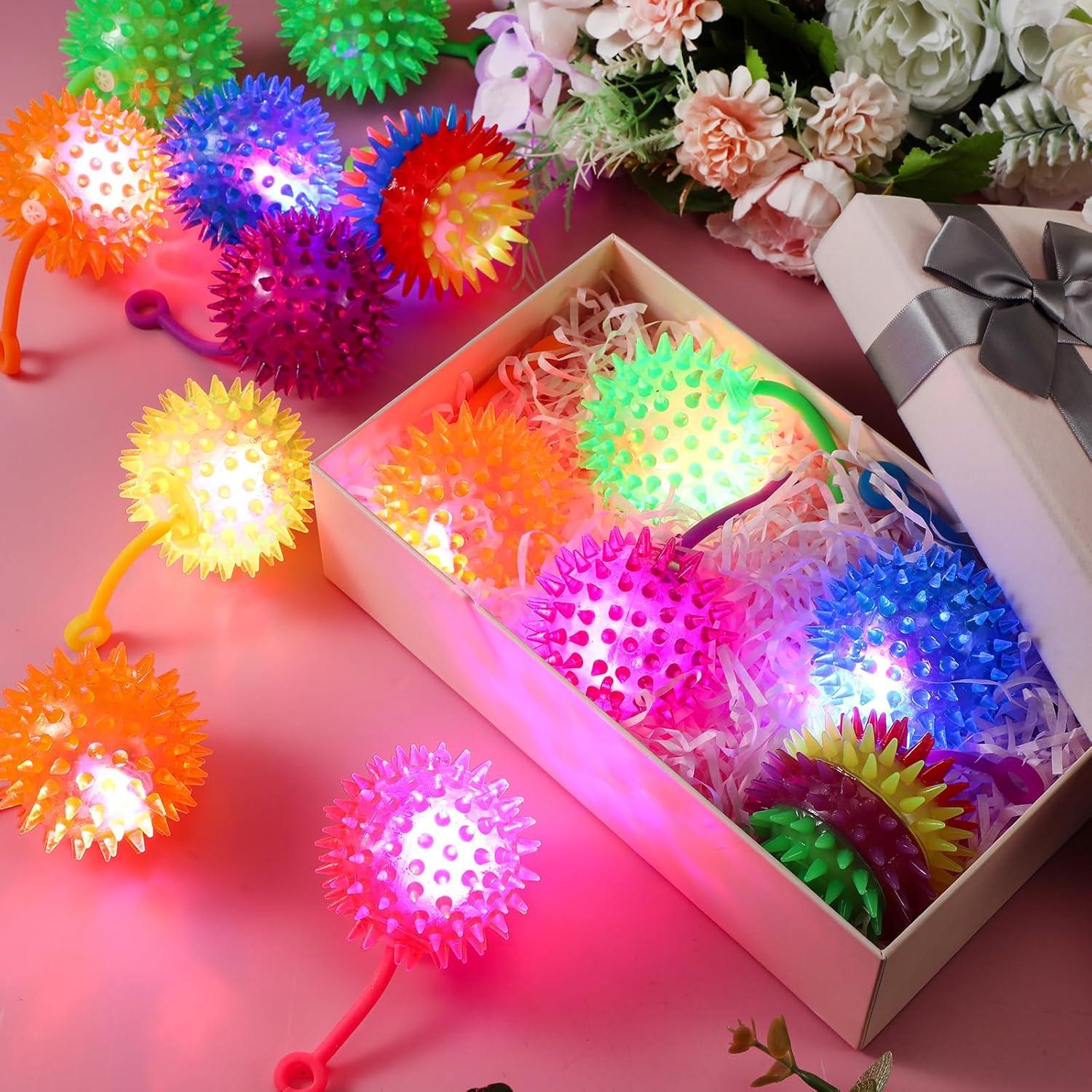 Gejoy 50 Pelotas LED Iluminadas Antiestrés 6.5 cm Multicolor