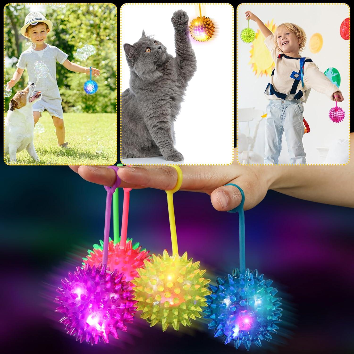 Gejoy 50 Pelotas LED Iluminadas Antiestrés 6.5 cm Multicolor