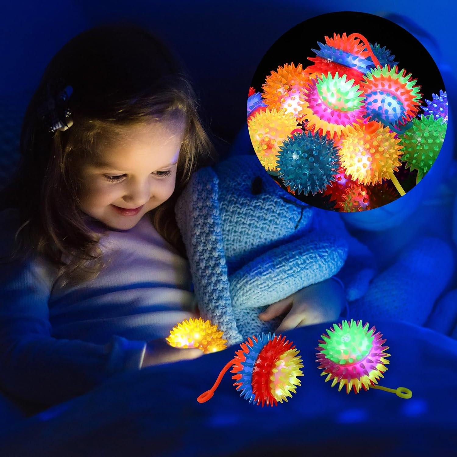 Gejoy 50 Pelotas LED Iluminadas Antiestrés 6.5 cm Multicolor