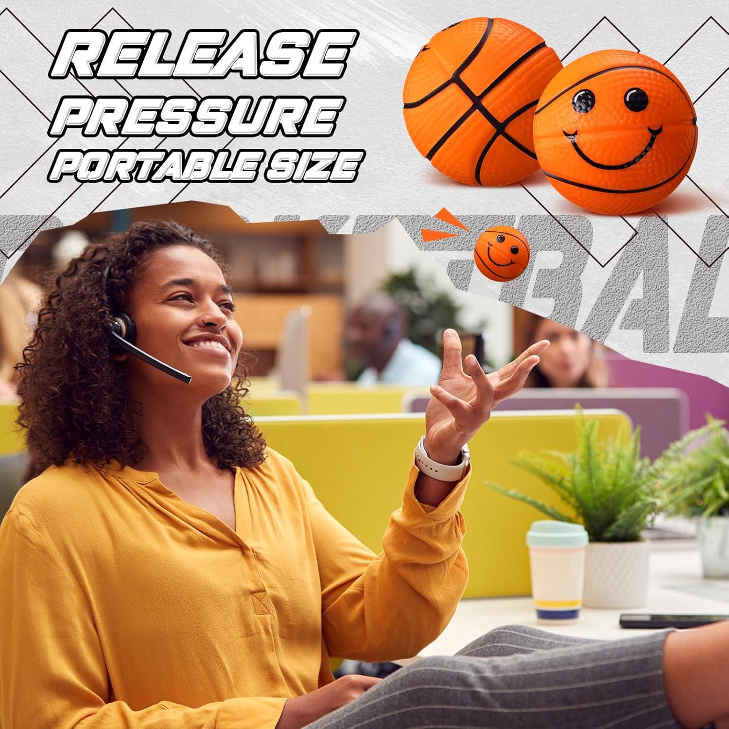 12 Pelotas de Estrés de Espuma Baloncesto Arrowbash 4 cm