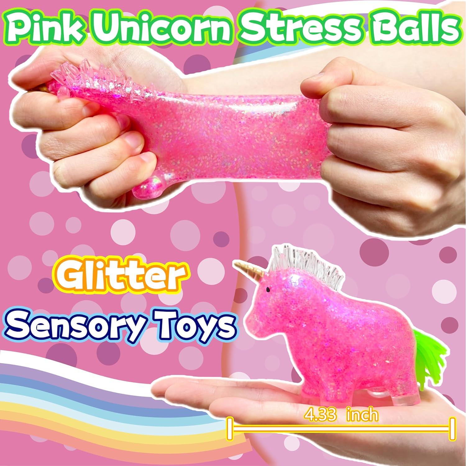 Bola Antiestrés Kawaite Unicornio Rosa - Juguete Aplastable