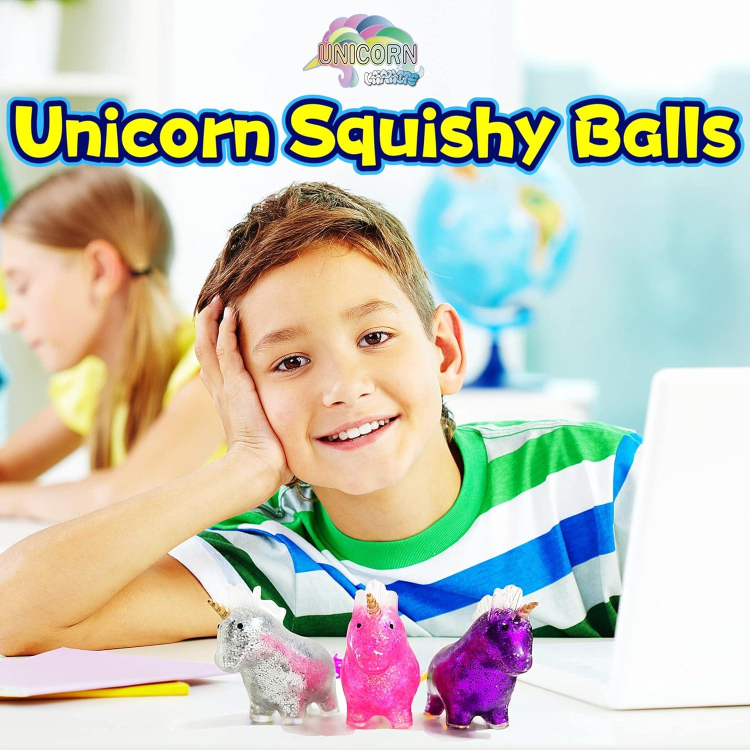 Bola Antiestrés Kawaite Unicornio Rosa - Juguete Aplastable