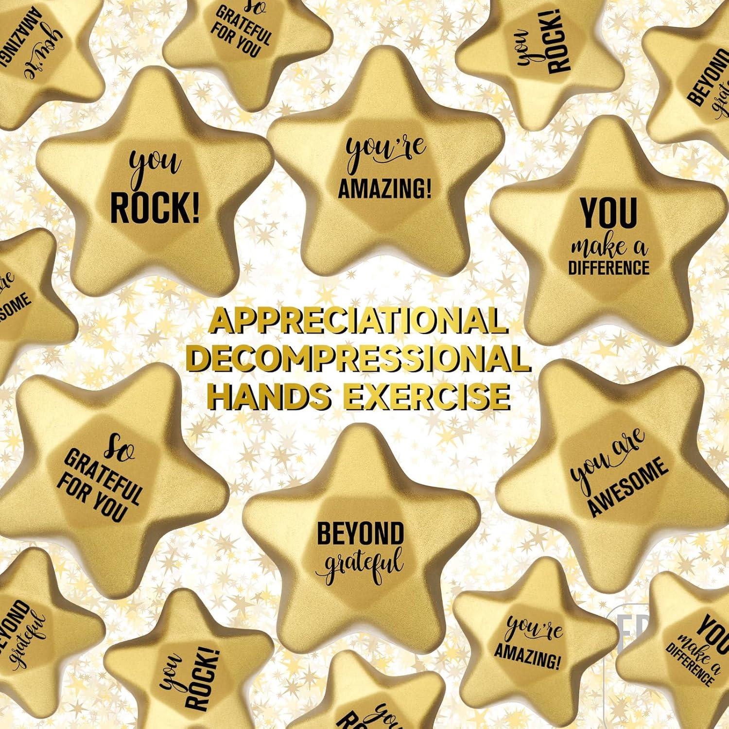 Pelotas de Estrés Deekin 36 Piezas Estrella Dorada 4 cm