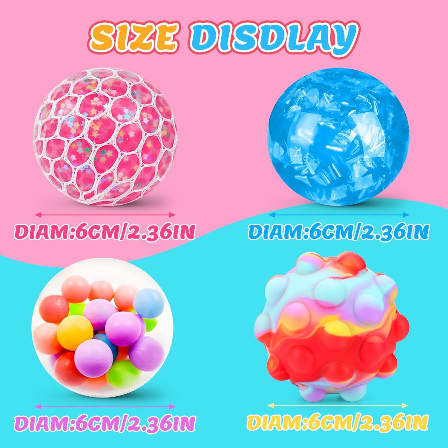 Conjunto de 4 Pelotas Antiestrés BESNEL - Juguetes Sensoriales