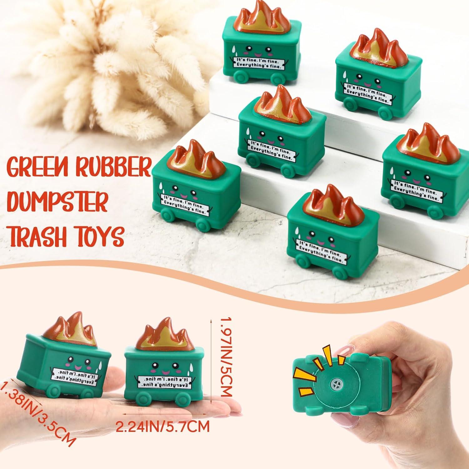 25 Juguetes Antiestrés Basurero JellyArch Verde 5.7cm