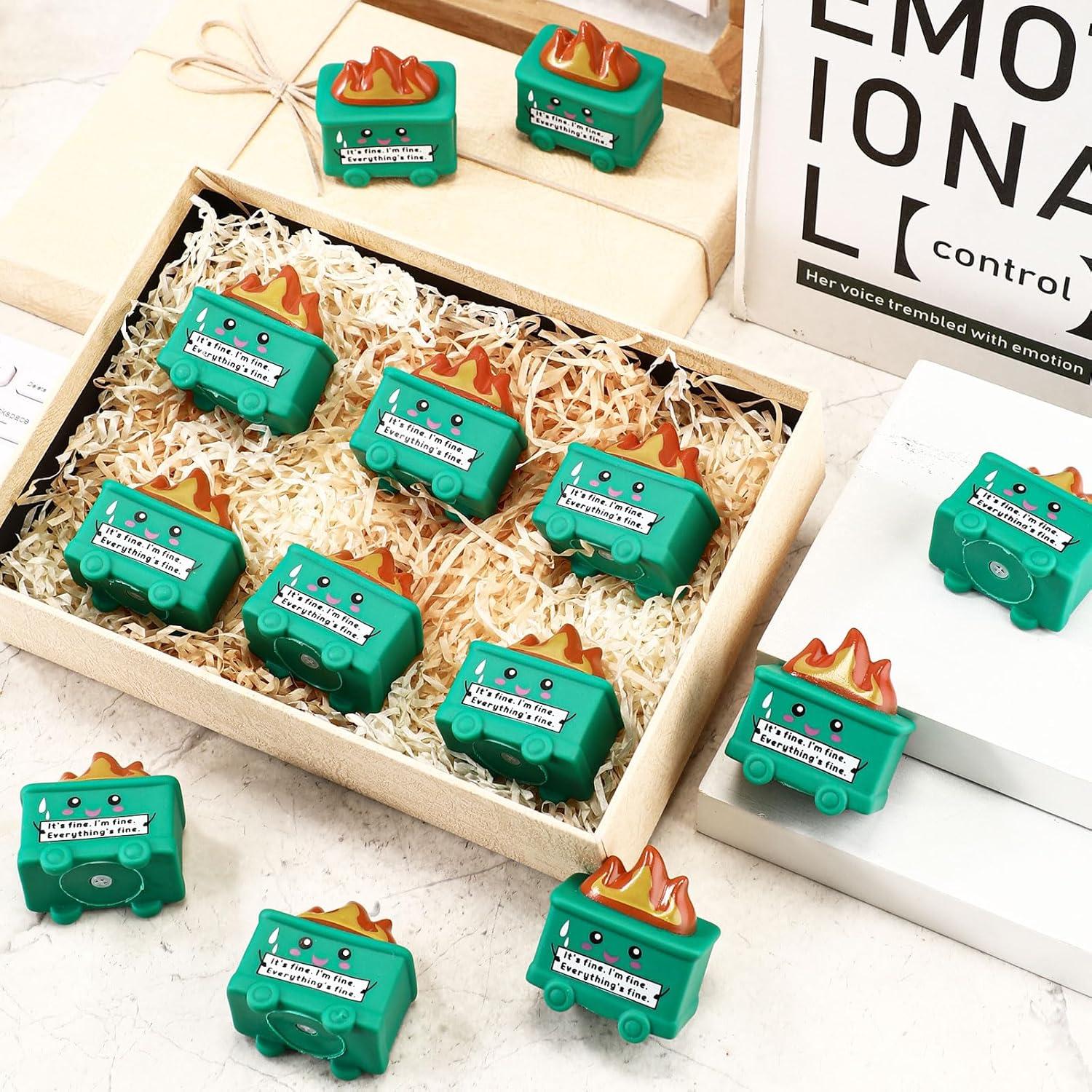 25 Juguetes Antiestrés Basurero JellyArch Verde 5.7cm