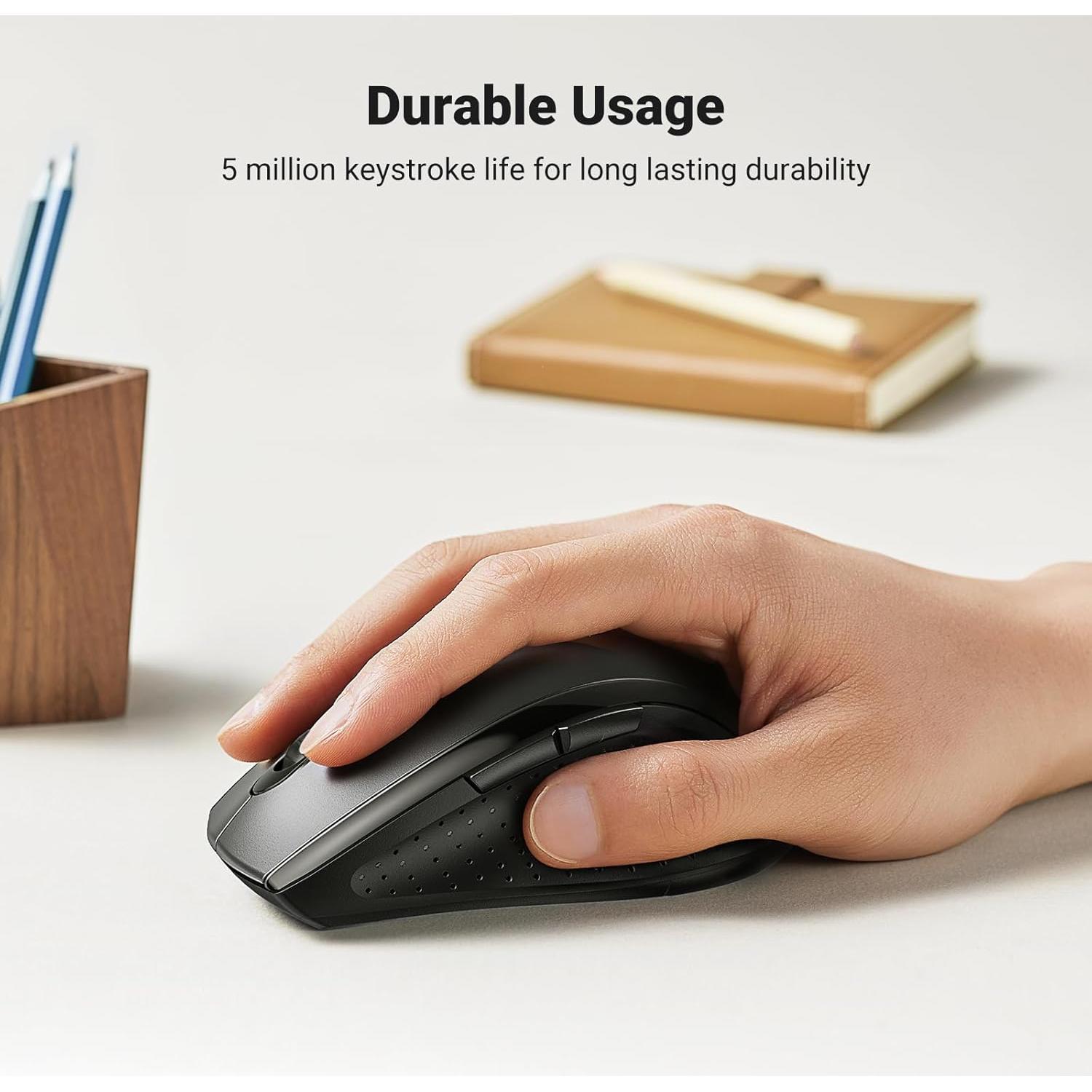 Ratón Inalámbrico Ergonómico UGREEN 2.4GHz 1600 DPI USB