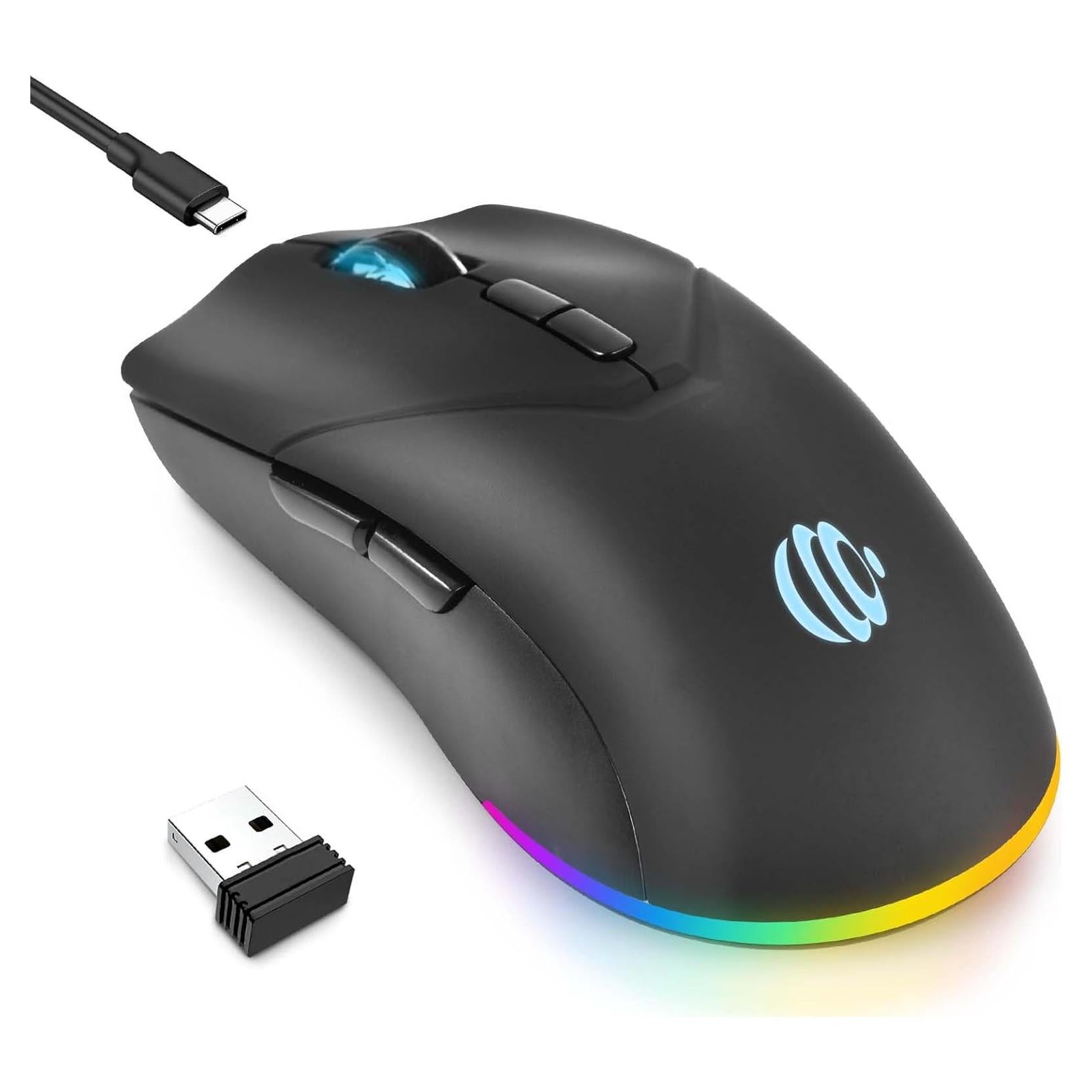 Ratón Inalámbrico Recargable AooKoNi BT 5.2 1600DPI Negro