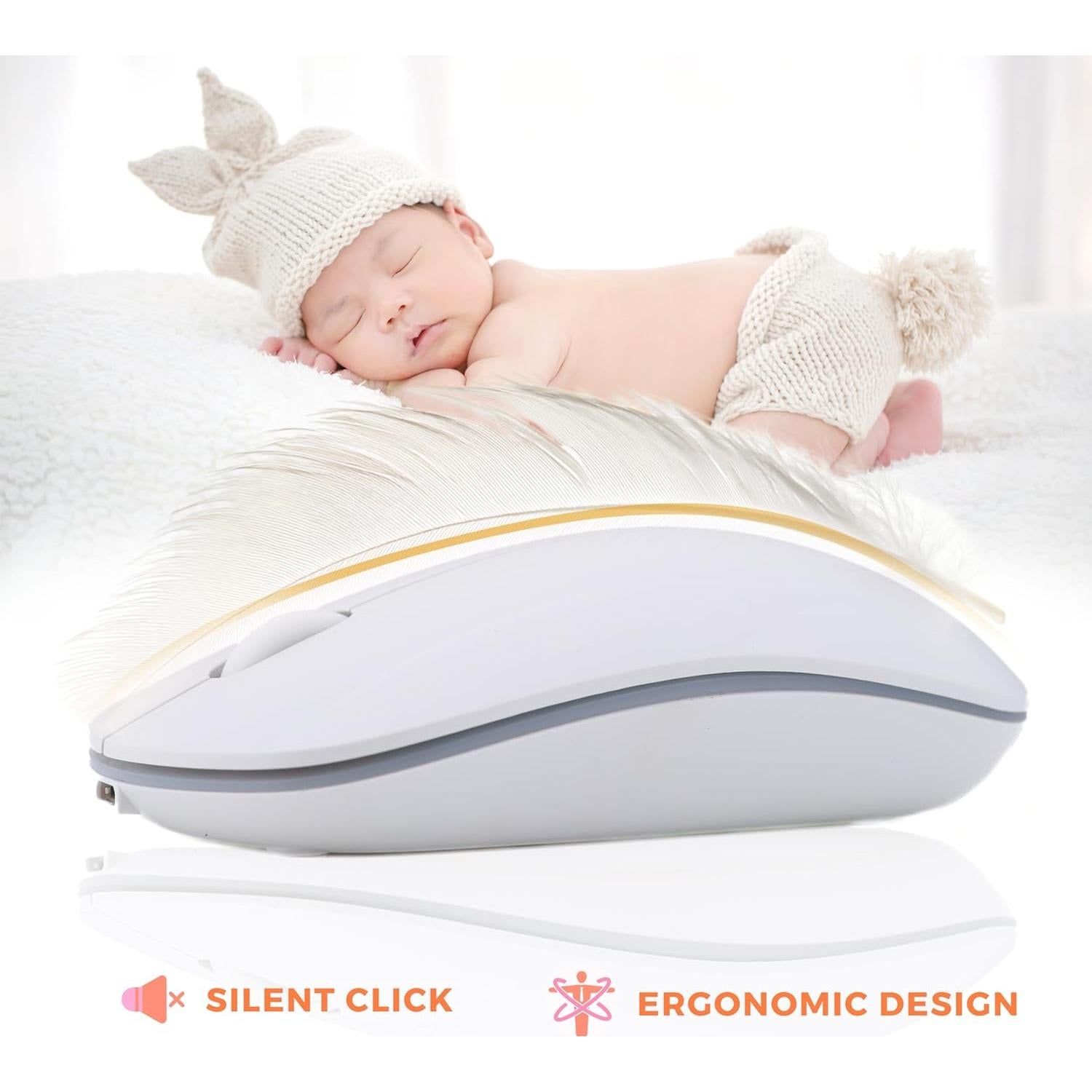 Ratón Inalámbrico Silencioso Parakeetr Recargable RGB 500mAh