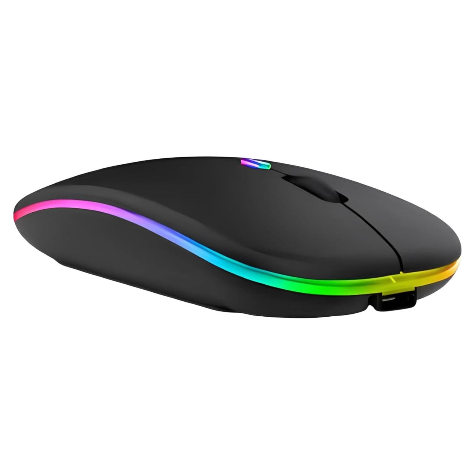 Ratón Inalámbrico Bluetooth Kakiya XRM Recargable RGB Negro