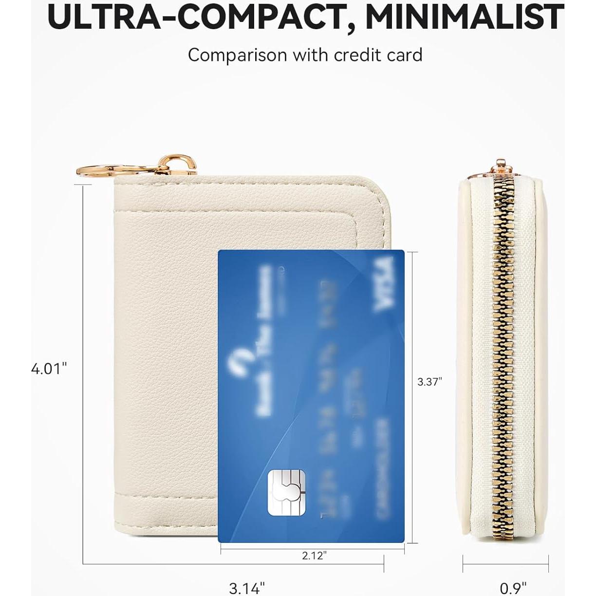 Cartera de Tarjetas RFID BOSTANTEN de Cuero Beige para Mujer