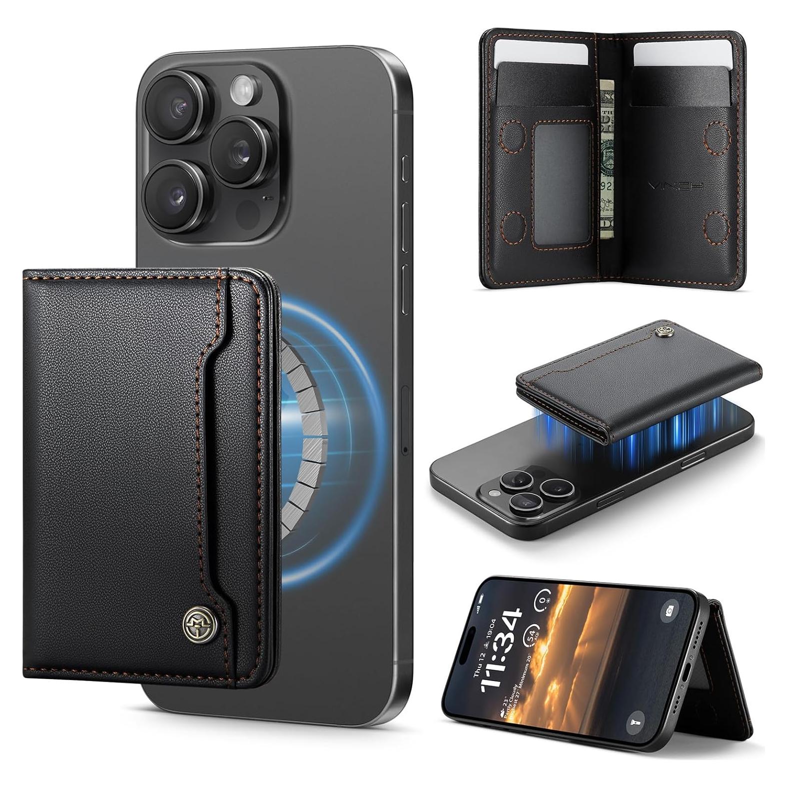 Cartera Magnética Vinich para iPhone 12-17 con Bloqueo RFID