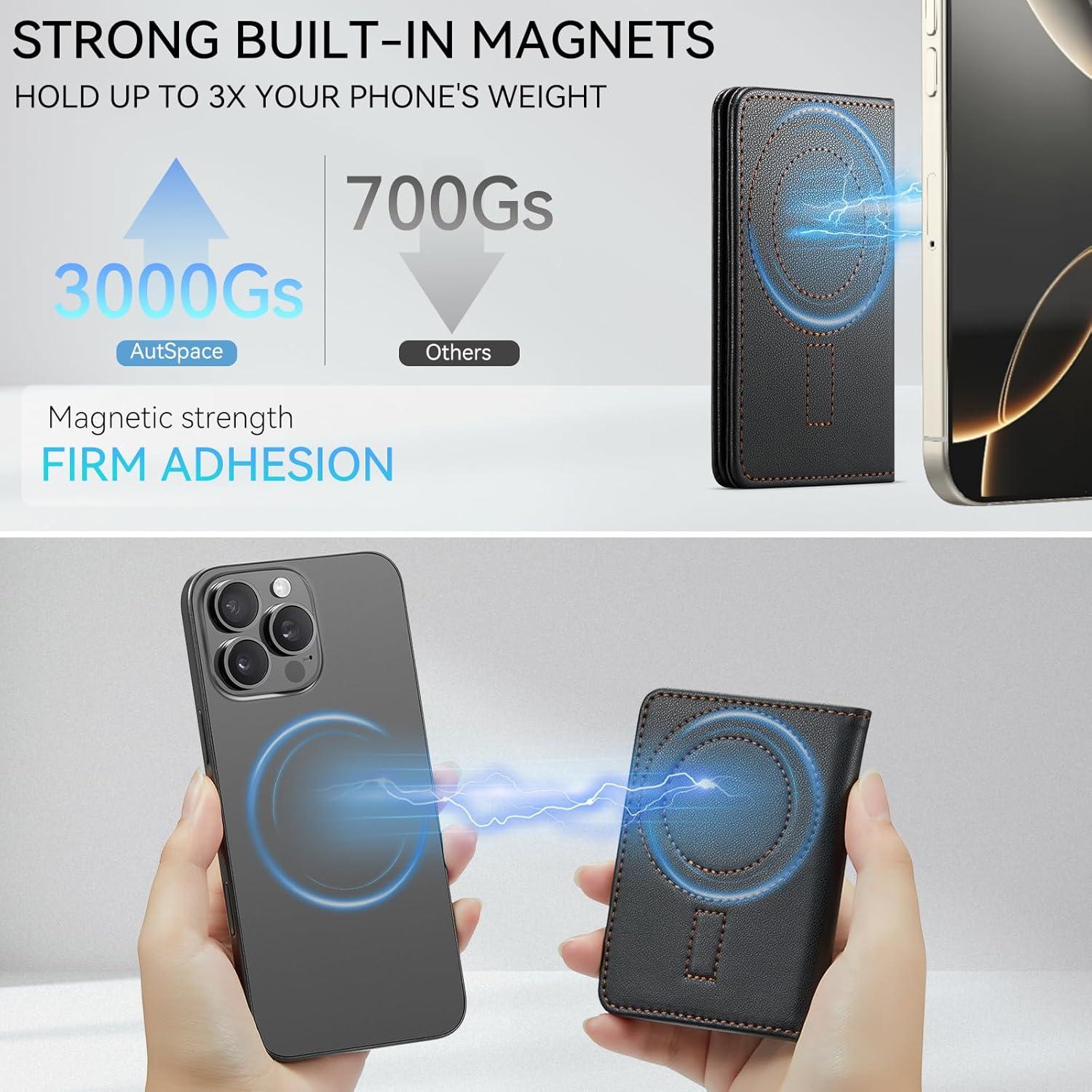 Cartera Magnética Vinich para iPhone 12-17 con Bloqueo RFID