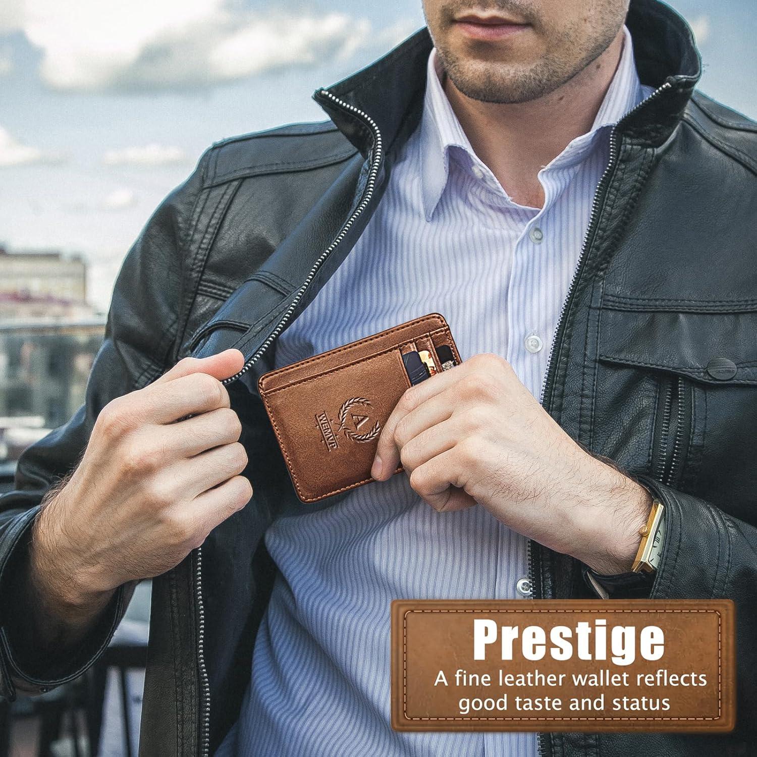 Tarjetero Personalizado WEMVP - Cuero Floral 3D RFID Marrón