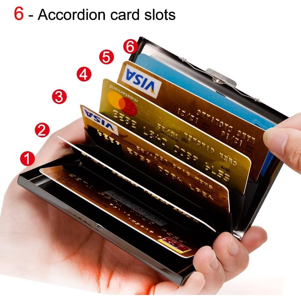 Cartera de Metal RFID EASTNIGHTS para Tarjetas - Mini Negro