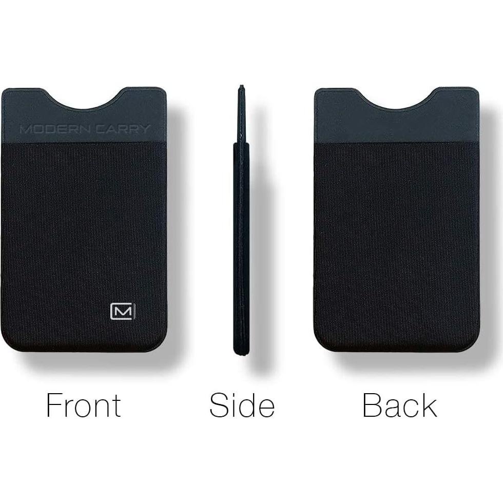 Cartera Minimalista Ultra Delgada Modern Carry Negra 2 Ranuras