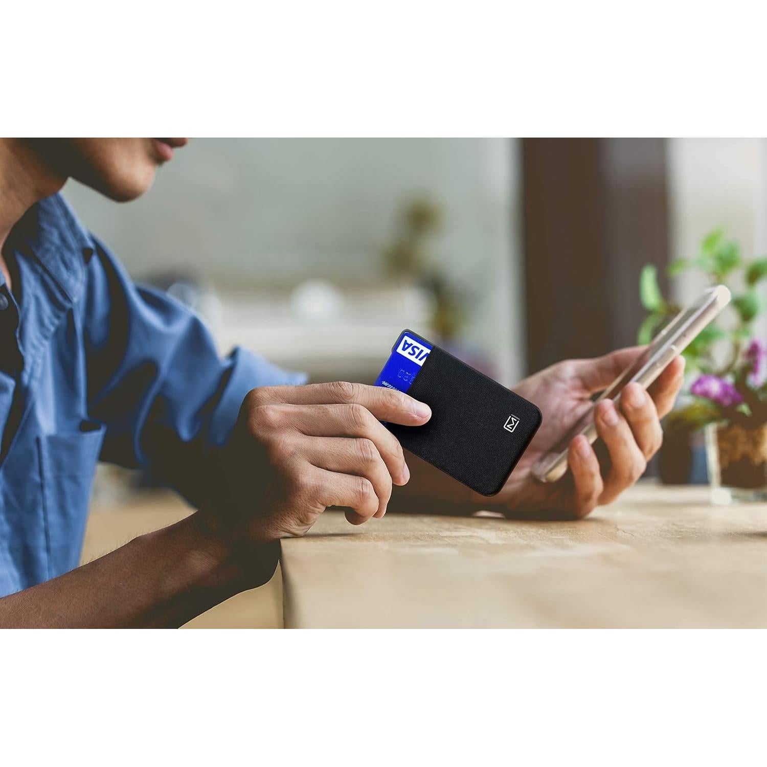 Cartera Minimalista Ultra Delgada Modern Carry Negra 2 Ranuras