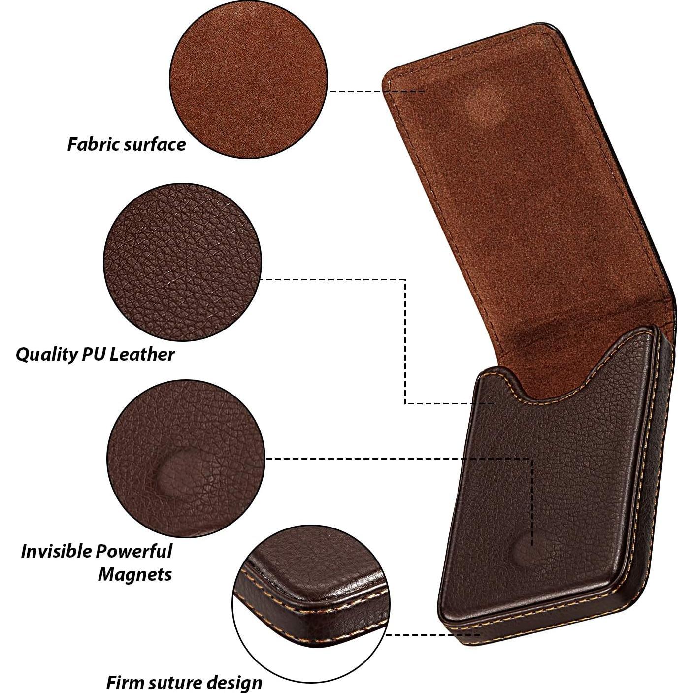 Soporte para Tarjetas de Negocios Outus 2 Piezas Cuero PU