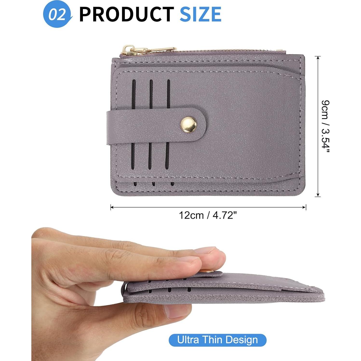 Billetera Slim de Cuero PU SUIKIHUM para Mujeres - 7 Ranuras