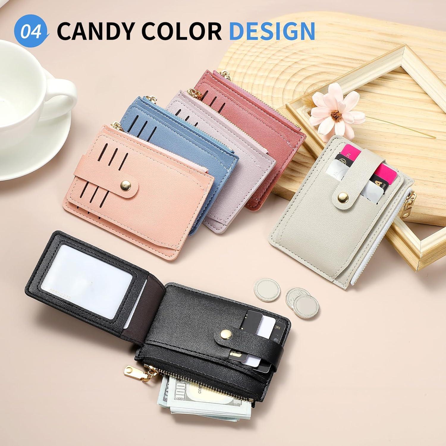 Billetera Slim de Cuero PU SUIKIHUM para Mujeres - 7 Ranuras