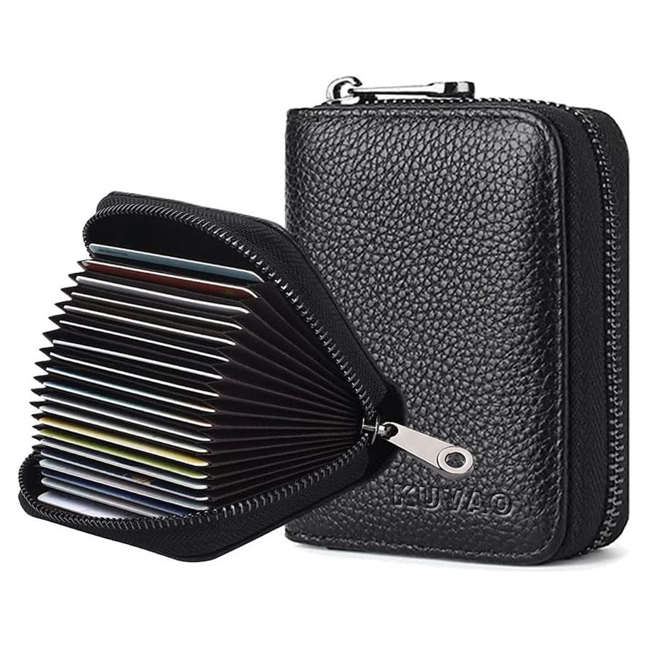 Cartera de Cuero Sintético KUVAO con RFID y 20 Compartimentos