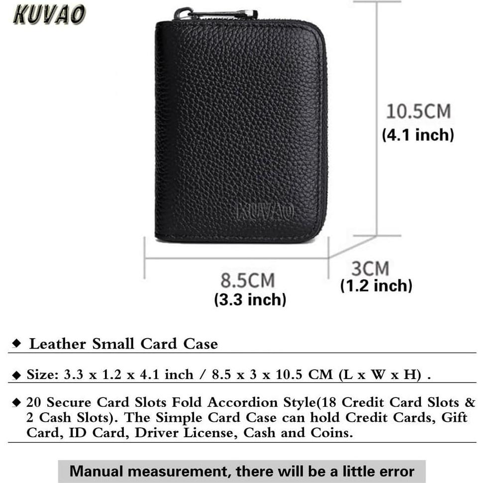 Cartera de Cuero Sintético KUVAO con RFID y 20 Compartimentos