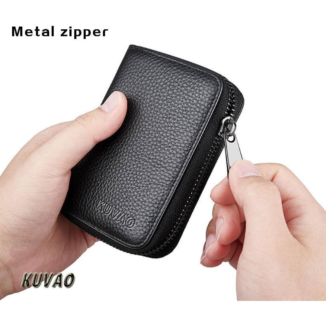 Cartera de Cuero Sintético KUVAO con RFID y 20 Compartimentos